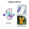 Samsung Galaxy A55 5G (Awesome Navy, 8GB RAM, 256GB Storage) | Metal Frame | 50 MP Main Camera (OIS) | Nightography | IP67 | Corning Gorilla Glass Victus+ | sAMOLED with Vision Booster - Image 4