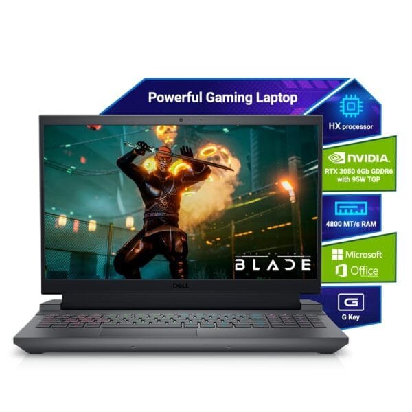 Dell G15-5530 Gaming Laptop, Intel Core i7-13650HX Processor/16GB/512GB SSD/NVIDIA RTX 3050 (6GB GDDR6)/15.6" (39.62cm) FHD 120Hz 250 nits/Windows 11 + MSO'21/Backlit Keyboard/Dark Shadow Gray/2.65kg