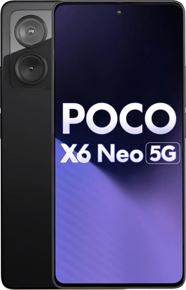 POCO X6 Neo 5G (Astral Black, 8GB RAM, 128GB Storage) | Dimensity 6080 Processor | 5000 mAh Battery + 33W Fast Charging | 108MP + 2MP Rear Camera & 16MP Front Camera