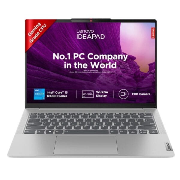 Lenovo IdeaPad Slim 5 12th Gen Intel Core i5 12450H 14" (35.5cm) WUXGA+ IPS Laptop (16GB/512GB SSD/Win 11/Office 2021/Backlit KB/FHD Camera/Alexa/3 Month Game Pass/Cloud Grey/1.46Kg), 83BF000UIN