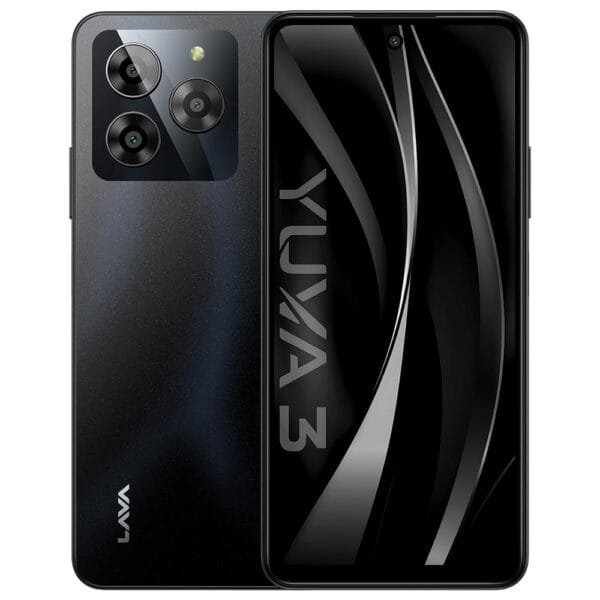 Lava Yuva 3 (Eclipse Black, 4+4*GB + 128GB)|Segment's Most Affordable Smartphone with 128 GB (UFS 2.2) Storage | 90Hz Punch Hole Display|13MP AI Triple Camera|Side Fingerprint Sensor |Bloatware Free