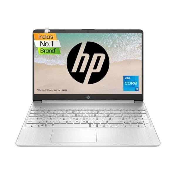 HP 15, 12th Gen Intel Core i5-1235U, 16GB DDR4, 512GB SSD, 15.6-inch(39.6cm), Anti-Glare, FHD Laptop, Intel Iris Xe Graphics, Backlit KB, 720p HD Camera (Win 11, Office 21, Silver, 1.69kg) fy5009tu