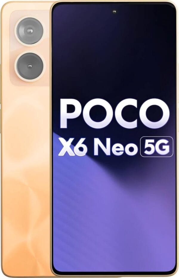 POCO X6 Neo 5G (Martian Orange, 8GB RAM, 128GB Storage) | Dimensity 6080 Processor | 5000 mAh Battery + 33W Fast Charging | 108MP + 2MP Rear Camera & 16MP Front Camera