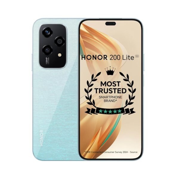 HONOR 200 Lite 5G (Starry Blue, 8GB+256GB) | 108MP & 50MP Spotlight Portrait Camera | Flagship AMOLED Display | 3240Hz PWM Dimming | AI-Powered MagicOS 8.0 | Charger in The Box