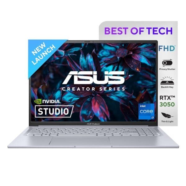 ASUS Vivobook 16X, 16" (1920 x 1200), Core i7-12700H Processor 2.3 GHz, (16GB RAM/512GB SSD/RTX 3050/Windows 11/Office Home//Backlit Keyboard/50Whr Battery/Cool Silver/1.8 Kg), K3605ZC-RP628WS