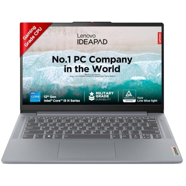 Lenovo IdeaPad Slim 3 12th Gen Intel Core i5-12450H 14" (35.5cm) FHD 250 Nits Thin & Light Laptop (16GB/512GB SSD/Win 11/Office 21/1Yr Warranty/Alexa built-in/3 mon. Game Pass/Grey/1.37Kg), 83EQ005VIN