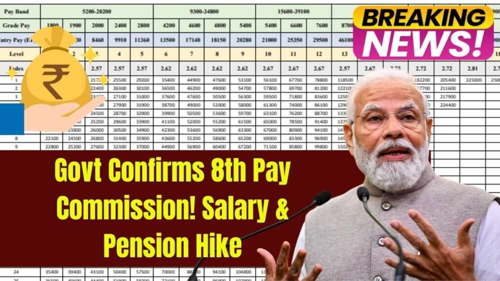 Government Confirms 8th Pay Commission: Salary and fitment factor of employees and pensioners to increase by this much, see chart here